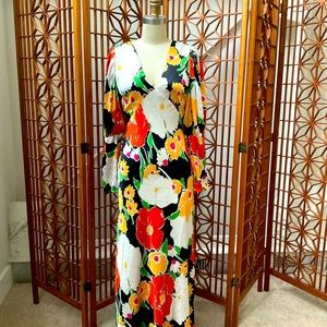 ASOS Multicolor Floral Backless Midi